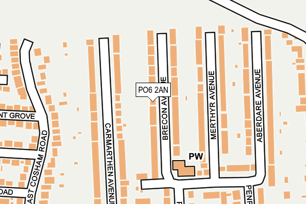 PO6 2AN map - OS OpenMap – Local (Ordnance Survey)