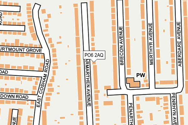 PO6 2AQ map - OS OpenMap – Local (Ordnance Survey)