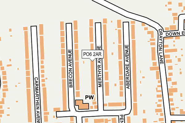 PO6 2AR map - OS OpenMap – Local (Ordnance Survey)