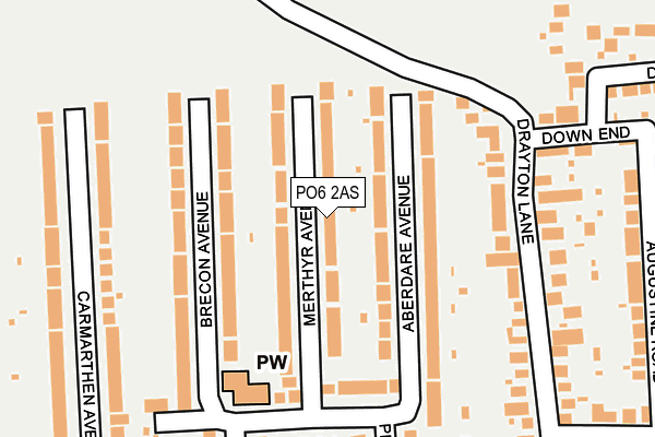 PO6 2AS map - OS OpenMap – Local (Ordnance Survey)