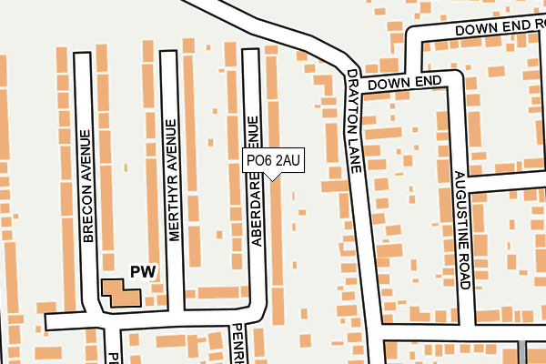 PO6 2AU map - OS OpenMap – Local (Ordnance Survey)