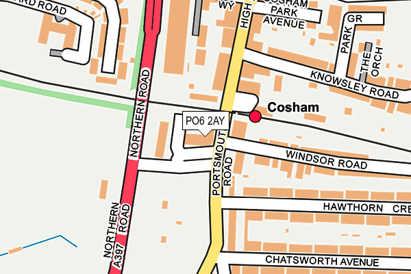 PO6 2AY map - OS OpenMap – Local (Ordnance Survey)