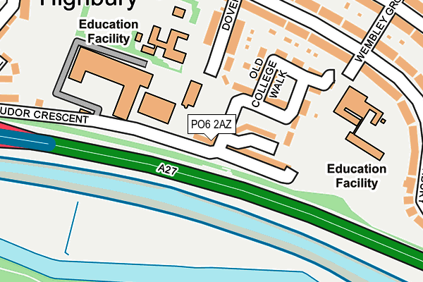 PO6 2AZ map - OS OpenMap – Local (Ordnance Survey)