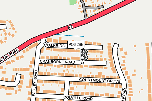 PO6 2BE map - OS OpenMap – Local (Ordnance Survey)