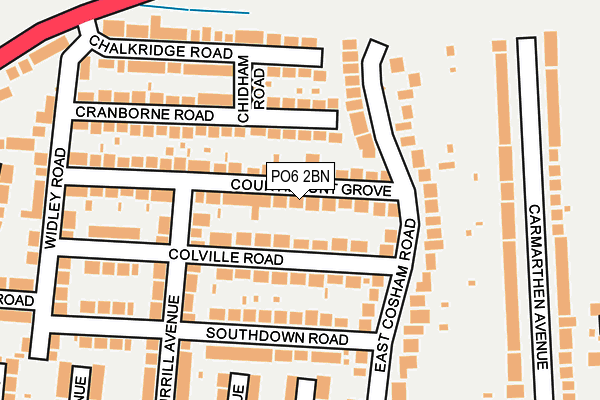 PO6 2BN map - OS OpenMap – Local (Ordnance Survey)