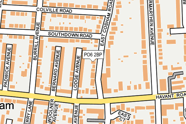 PO6 2BP map - OS OpenMap – Local (Ordnance Survey)