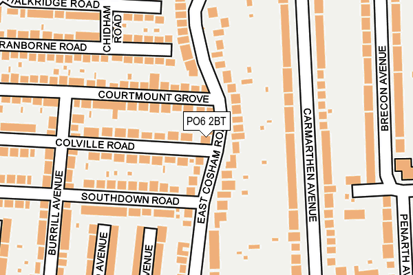 PO6 2BT map - OS OpenMap – Local (Ordnance Survey)