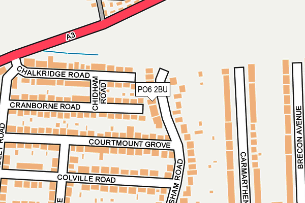 PO6 2BU map - OS OpenMap – Local (Ordnance Survey)