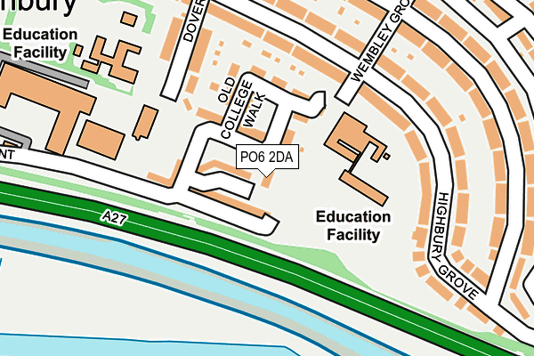 PO6 2DA map - OS OpenMap – Local (Ordnance Survey)