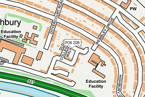 PO6 2DB map - OS OpenMap – Local (Ordnance Survey)