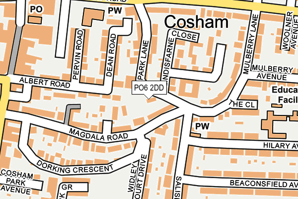PO6 2DD map - OS OpenMap – Local (Ordnance Survey)