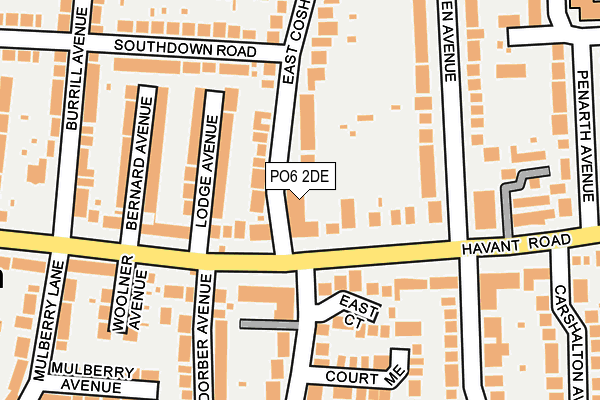 PO6 2DE map - OS OpenMap – Local (Ordnance Survey)
