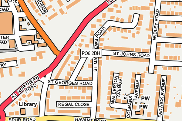 PO6 2DH map - OS OpenMap – Local (Ordnance Survey)