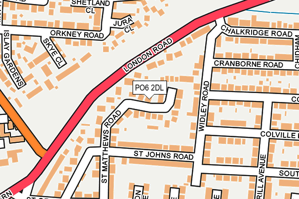 PO6 2DL map - OS OpenMap – Local (Ordnance Survey)