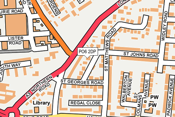 PO6 2DP map - OS OpenMap – Local (Ordnance Survey)