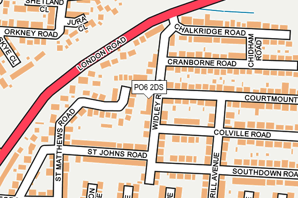 PO6 2DS map - OS OpenMap – Local (Ordnance Survey)