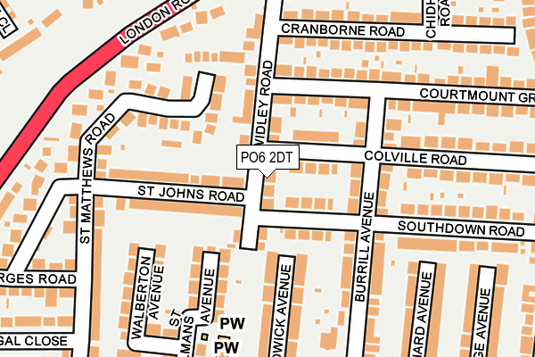 PO6 2DT map - OS OpenMap – Local (Ordnance Survey)