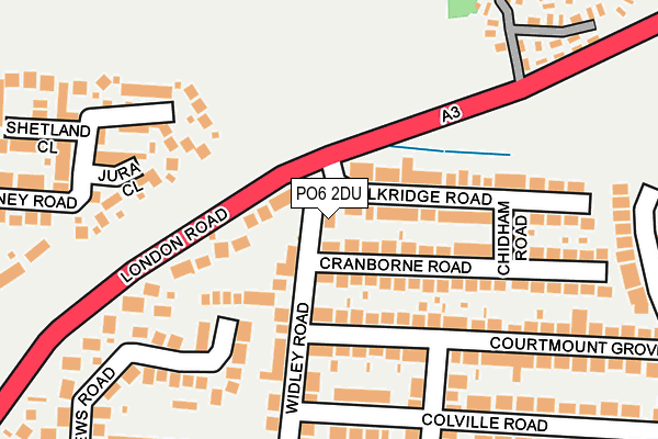 PO6 2DU map - OS OpenMap – Local (Ordnance Survey)