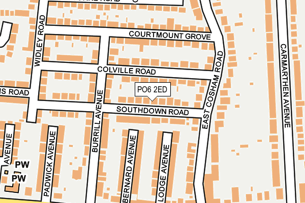 PO6 2ED map - OS OpenMap – Local (Ordnance Survey)