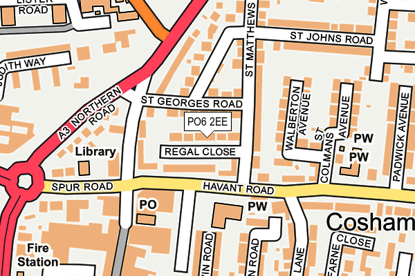 PO6 2EE map - OS OpenMap – Local (Ordnance Survey)