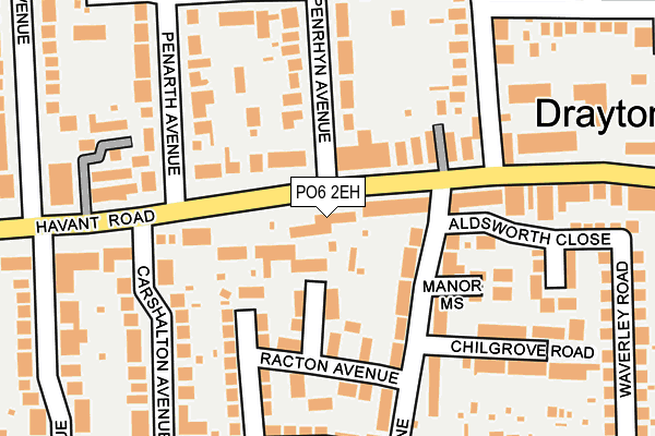 PO6 2EH map - OS OpenMap – Local (Ordnance Survey)