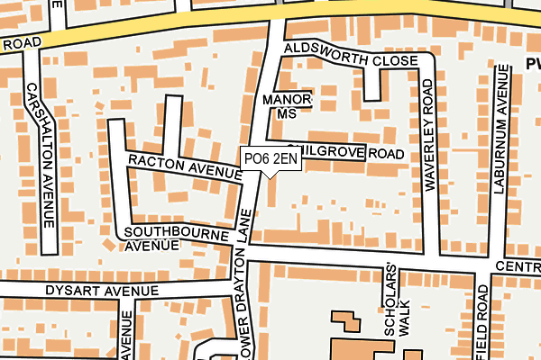 PO6 2EN map - OS OpenMap – Local (Ordnance Survey)