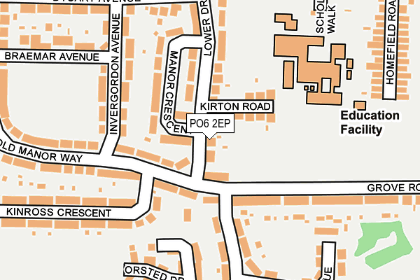 PO6 2EP map - OS OpenMap – Local (Ordnance Survey)