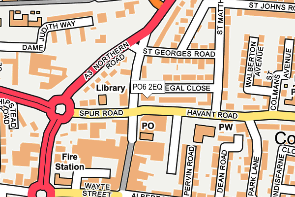PO6 2EQ map - OS OpenMap – Local (Ordnance Survey)