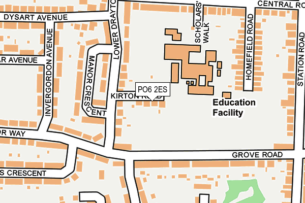 PO6 2ES map - OS OpenMap – Local (Ordnance Survey)