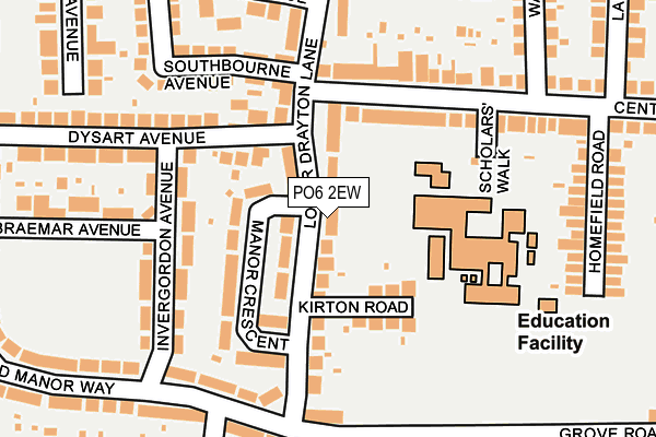 PO6 2EW map - OS OpenMap – Local (Ordnance Survey)