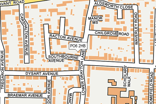 PO6 2HB map - OS OpenMap – Local (Ordnance Survey)