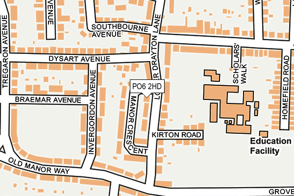 PO6 2HD map - OS OpenMap – Local (Ordnance Survey)