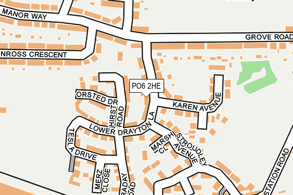 PO6 2HE map - OS OpenMap – Local (Ordnance Survey)