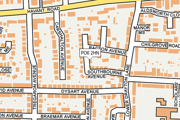 PO6 2HN map - OS OpenMap – Local (Ordnance Survey)