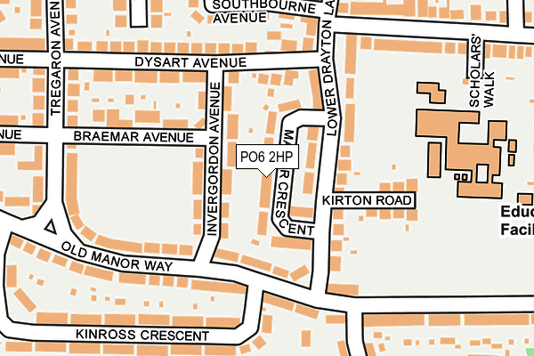 PO6 2HP map - OS OpenMap – Local (Ordnance Survey)