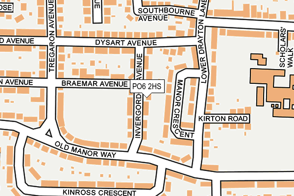 PO6 2HS map - OS OpenMap – Local (Ordnance Survey)