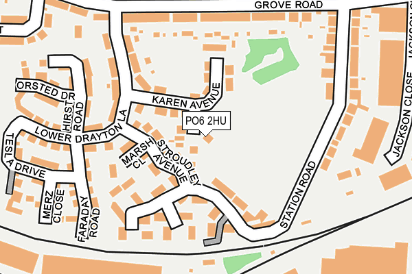 PO6 2HU map - OS OpenMap – Local (Ordnance Survey)