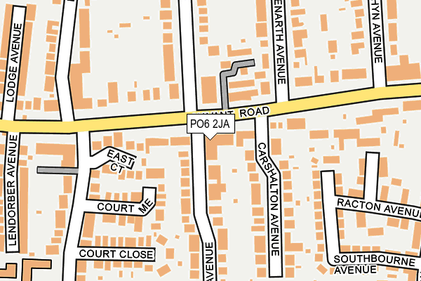 PO6 2JA map - OS OpenMap – Local (Ordnance Survey)