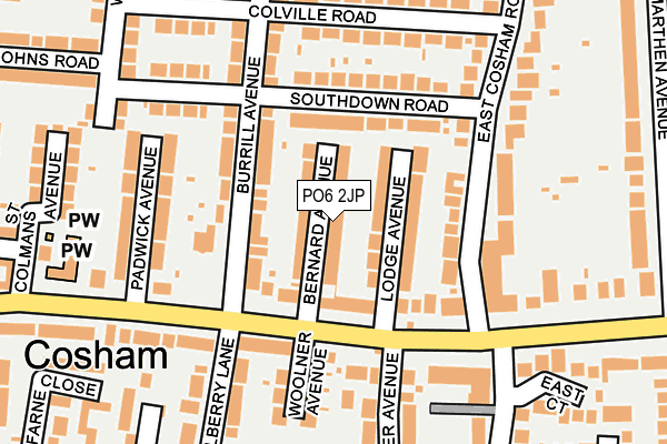 PO6 2JP map - OS OpenMap – Local (Ordnance Survey)