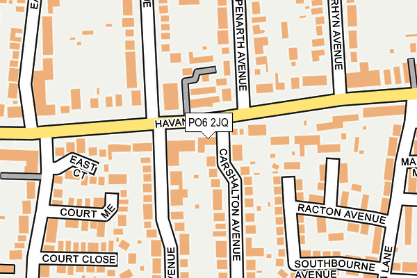 PO6 2JQ map - OS OpenMap – Local (Ordnance Survey)