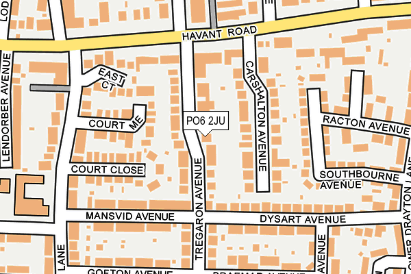 PO6 2JU map - OS OpenMap – Local (Ordnance Survey)