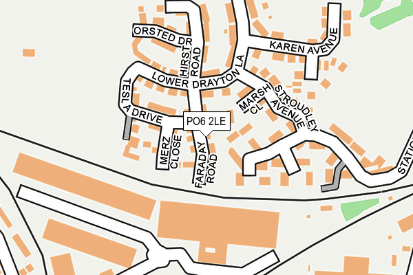 PO6 2LE map - OS OpenMap – Local (Ordnance Survey)