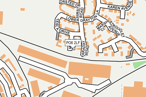 PO6 2LF map - OS OpenMap – Local (Ordnance Survey)