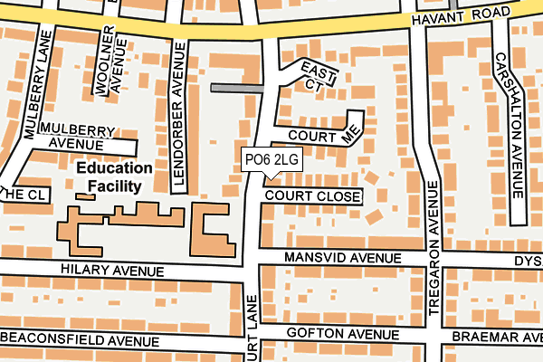 PO6 2LG map - OS OpenMap – Local (Ordnance Survey)