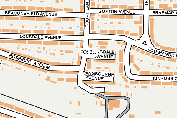 PO6 2LJ map - OS OpenMap – Local (Ordnance Survey)