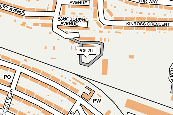 PO6 2LL map - OS OpenMap – Local (Ordnance Survey)