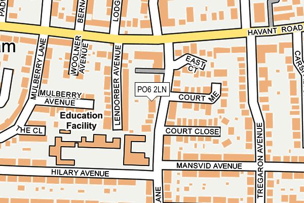 PO6 2LN map - OS OpenMap – Local (Ordnance Survey)