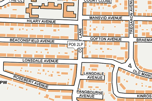 PO6 2LP map - OS OpenMap – Local (Ordnance Survey)