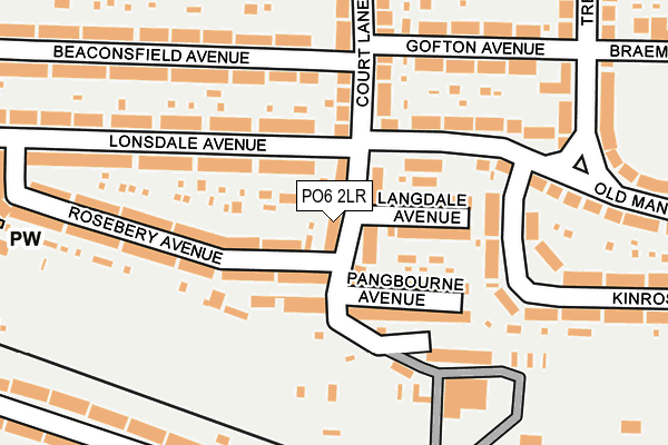 PO6 2LR map - OS OpenMap – Local (Ordnance Survey)