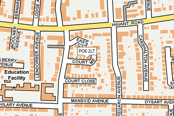 PO6 2LT map - OS OpenMap – Local (Ordnance Survey)